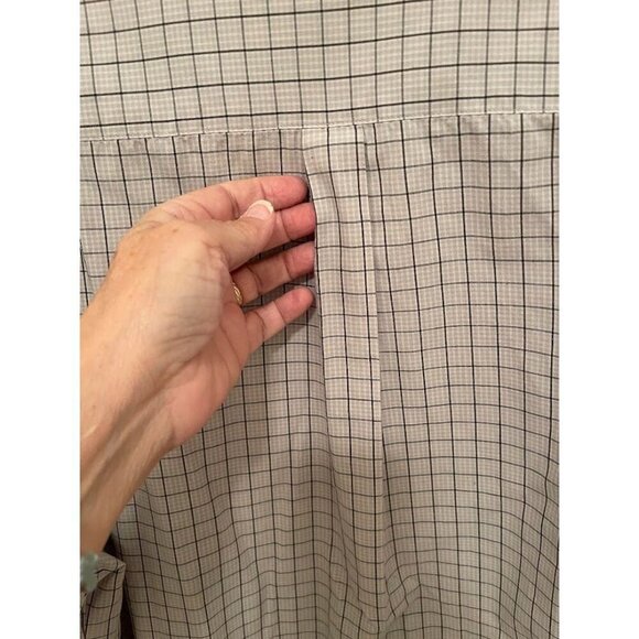 Van Heusen Mens XXL Plaid Button-Down Shirt 55% Cotton & 45% Polyester - Picture 6 of 11